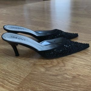 Dress shoes with matching clutch